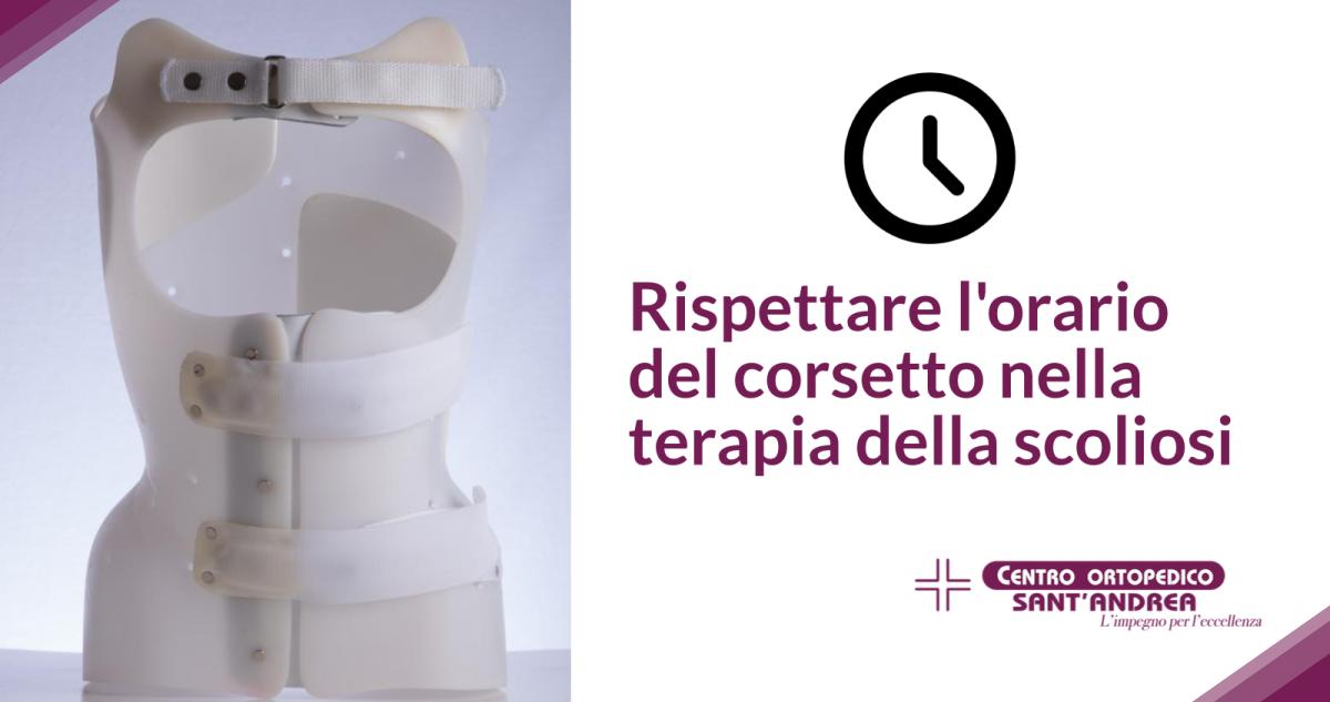 Rispettare l'orario del corsetto nella terapia della scoliosi